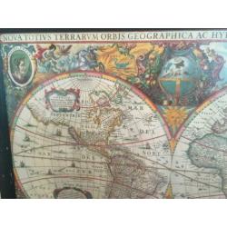 Mooie art-print wereldkaart mercator - Nova Totius Terrarum