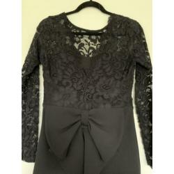 ZGAN! Mooie gala jurk met rugdecollete, mt 38/40