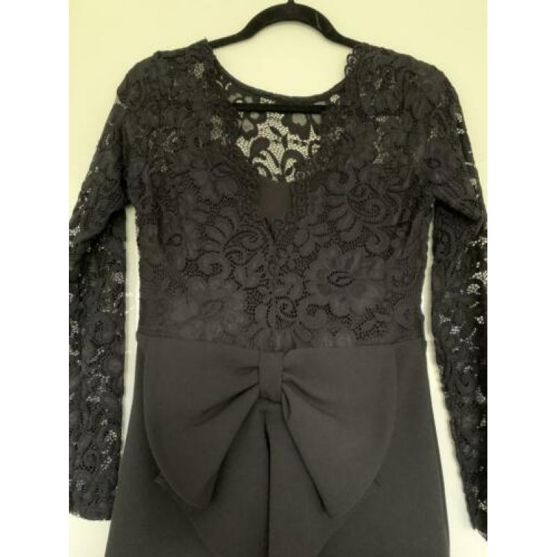 ZGAN! Mooie gala jurk met rugdecollete, mt 38/40