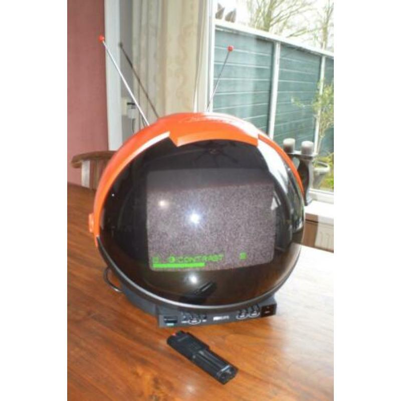 1980:leuke oranje retro DESIGN kleuren tv PHILIPS DISCOVERER