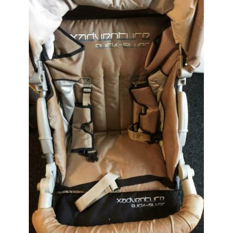 Combi kinderwagen Quick -Silver goudkleurig