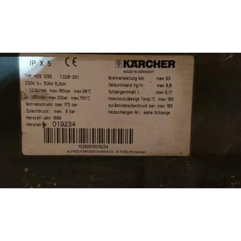Karcher ZWARE hogedrukspuit stoomcleaner hds 1295