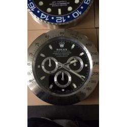 Rolex wandklokken 34 cm. Daytona,Pepsi,Batman enz