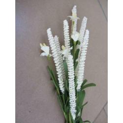 Witte kunst bloem