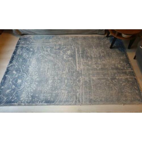 Vloerkleed blauw/wit 160x230