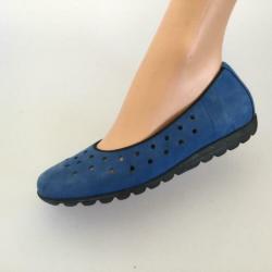 Yoli Waldlaufer 5H (38H) blauw suede leer ballerina’s