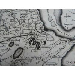 Isaak Tirion - Kaart Groningen en Ommelanden ca 1740