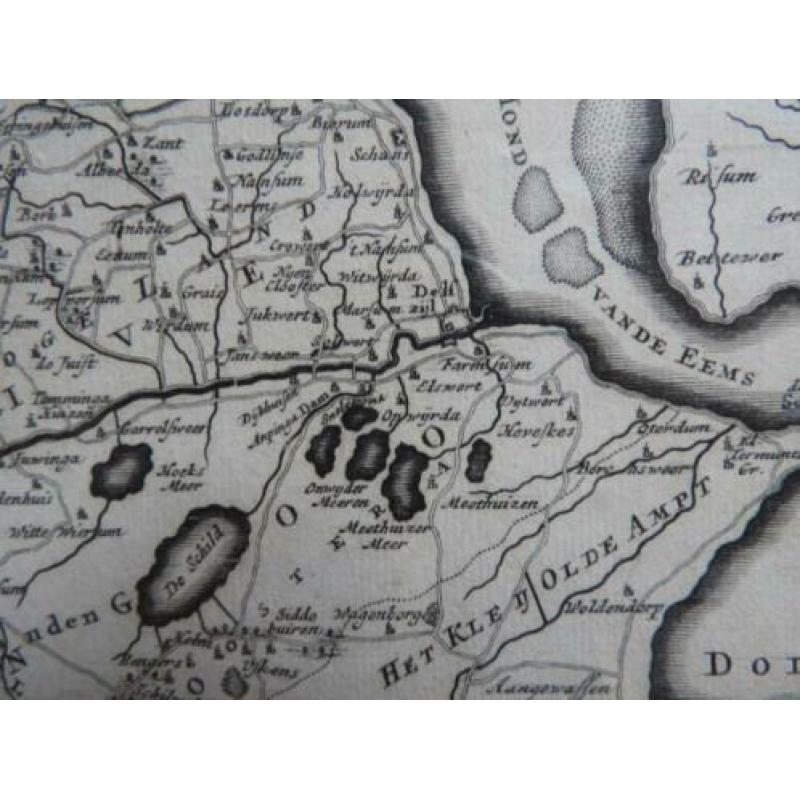 Isaak Tirion - Kaart Groningen en Ommelanden ca 1740