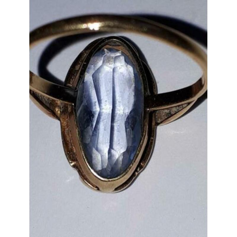 14K Gouden Ring met Aquamarijn