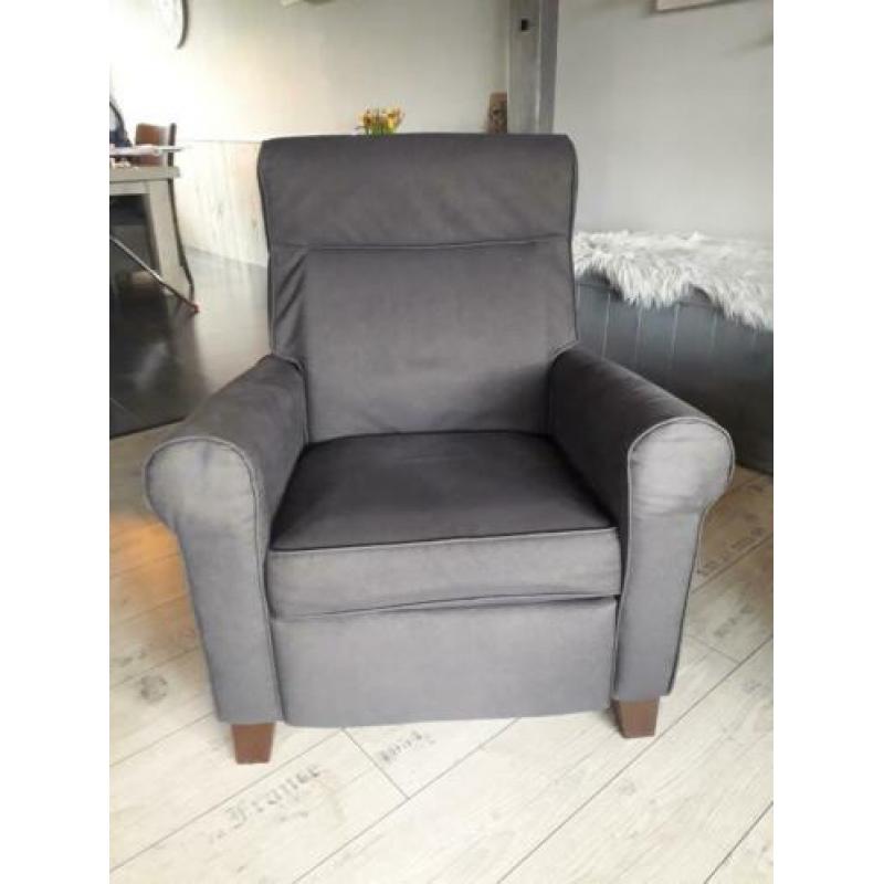 relaxstoel Ikea 'muren' antraciet/zwart