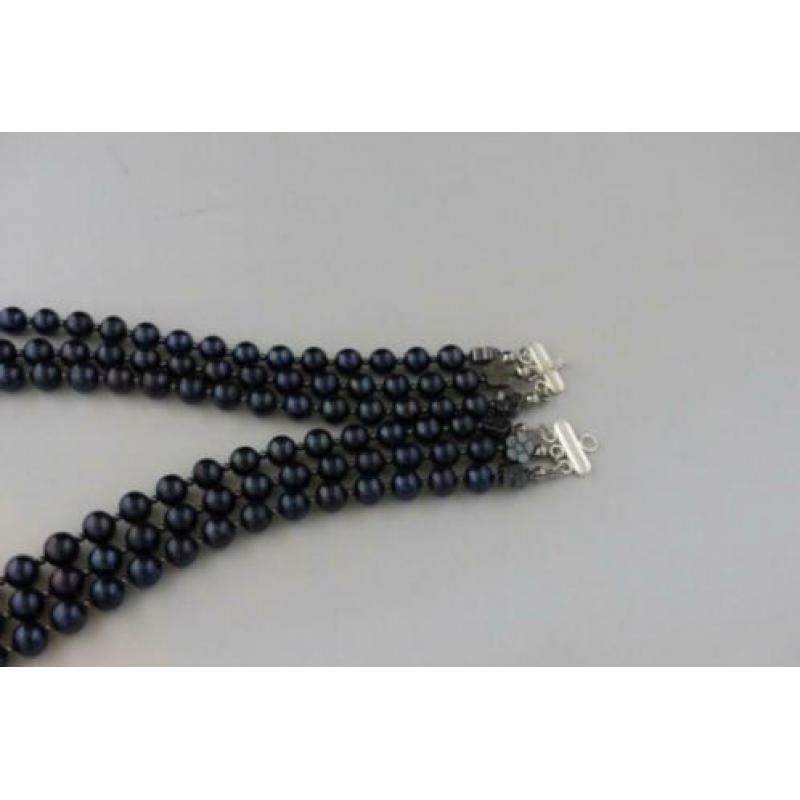 PAREL(zoetwaterparel) ketting/oorhanger-set