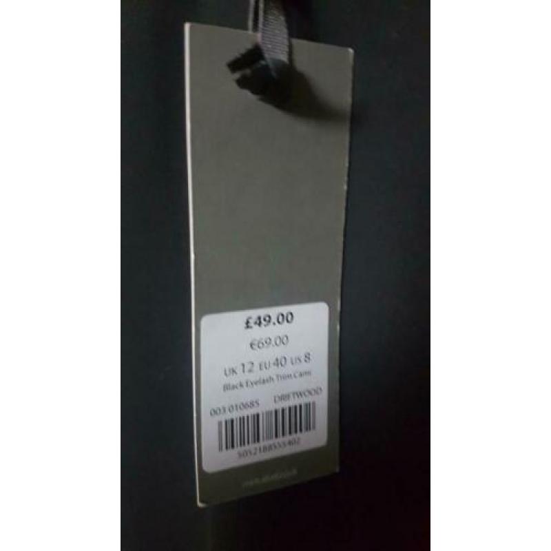 NIEUW: Mint Velvet zwarte top, mt 12 (40), voile stof