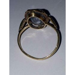 14K Gouden Ring met Aquamarijn