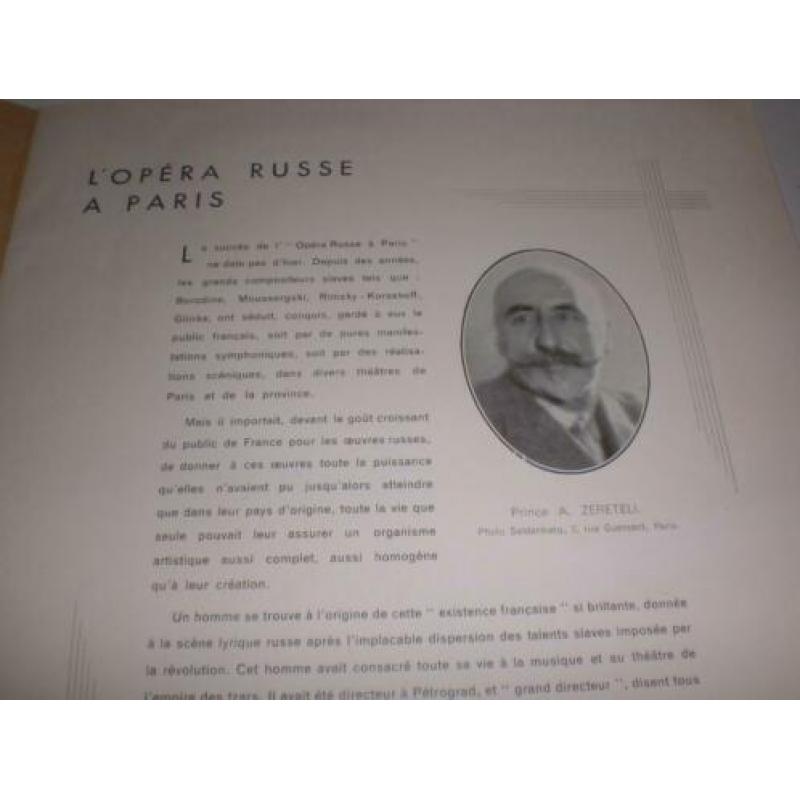 BIJZONDER programma Wagner vereniging, Boris Godounov 1932