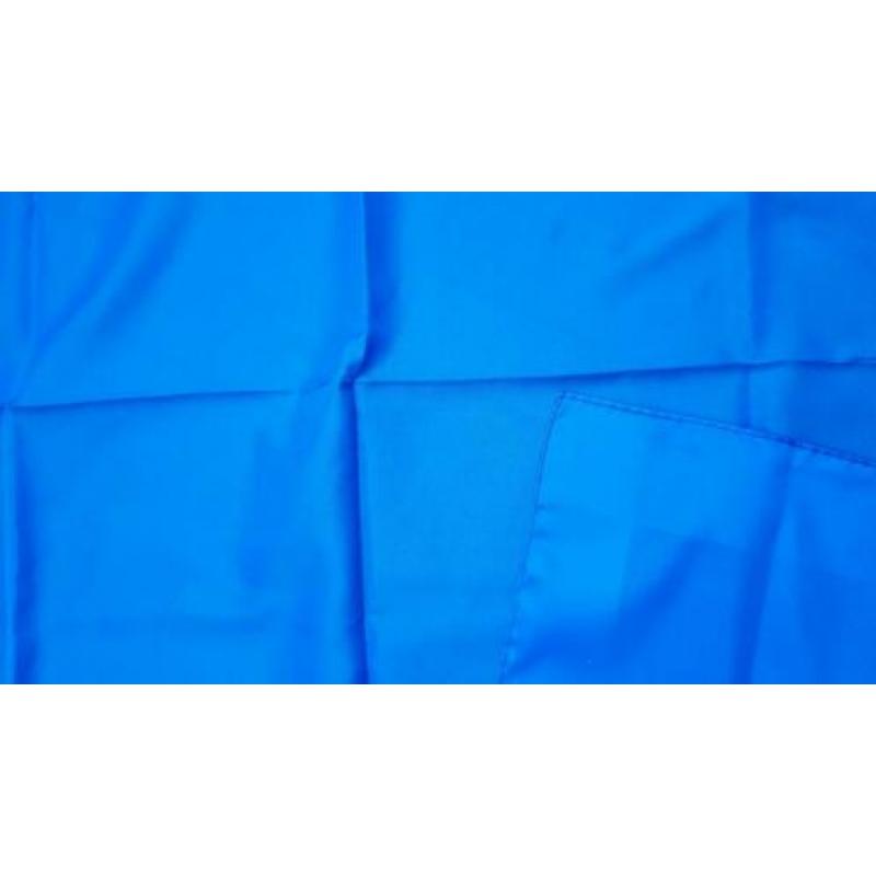 Blauwe (kobalt)zijde achtigesjaal met glansrand. 80 x 80 cm