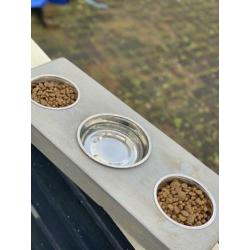 Houten Voerbak hond / kat