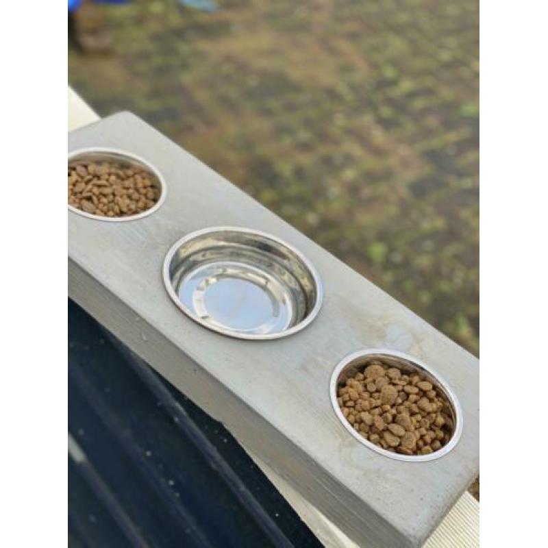 Houten Voerbak hond / kat