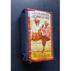 Mooi oud pakje tabak van javaanse jongens