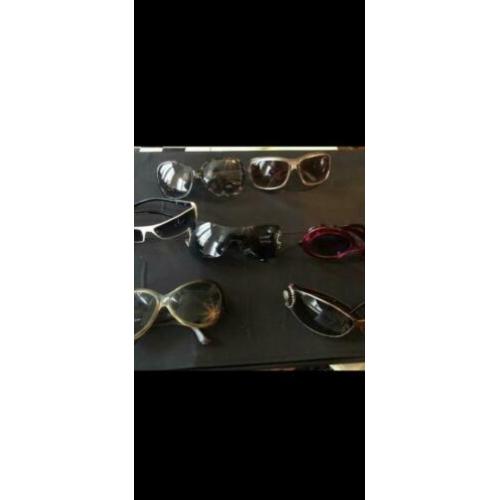 Opvallende dames zonnebrillen DG, chanel, Versace enz