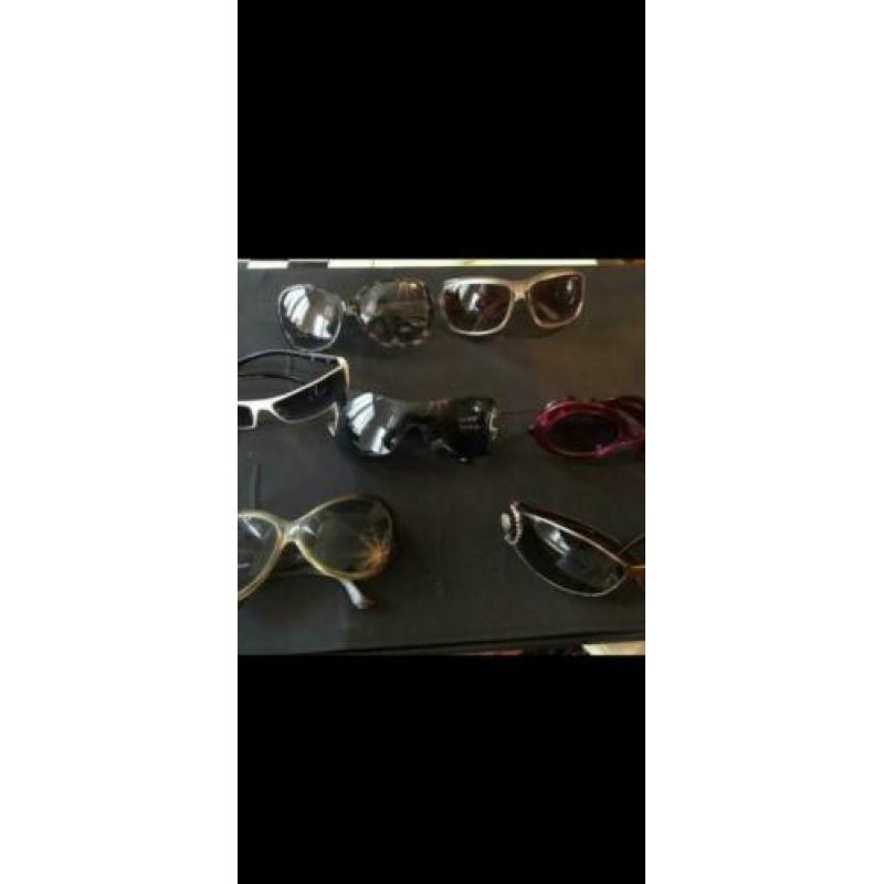Opvallende dames zonnebrillen DG, chanel, Versace enz