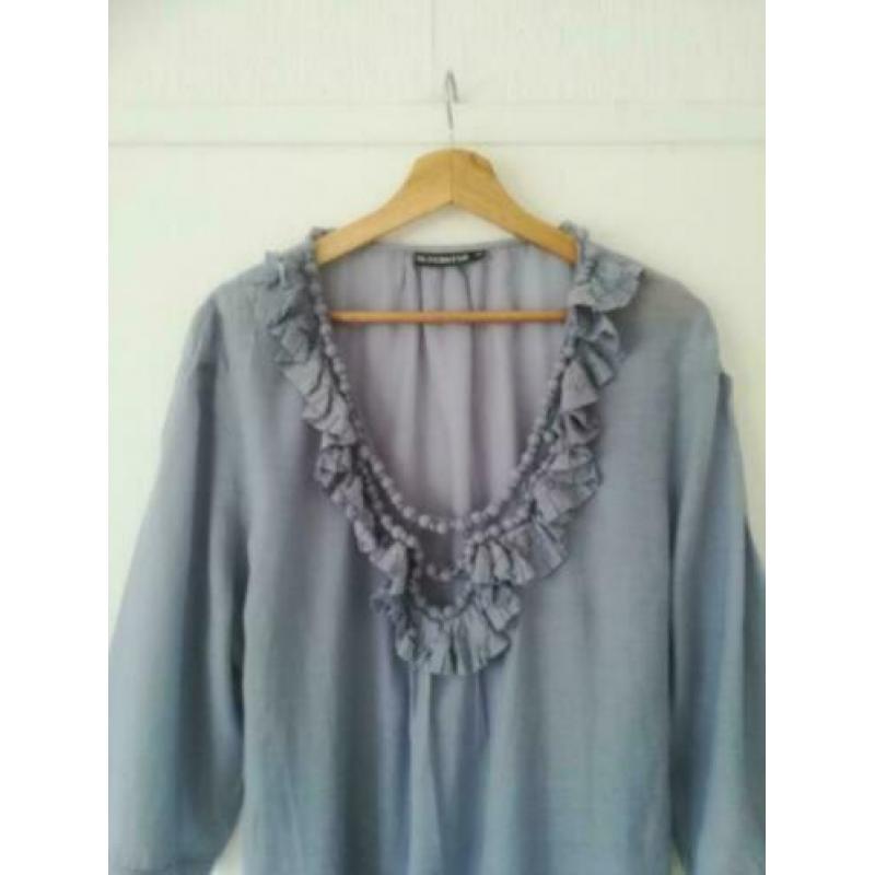 Supermooie blouse tuniek jurk blauw Sandwich/Superstar 44