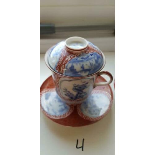 Japanese Covered Eggshell Cup & Saucer 112.
