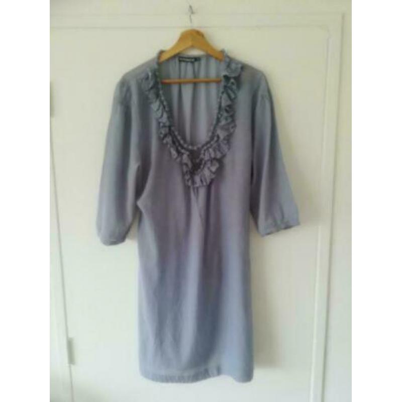 Supermooie blouse tuniek jurk blauw Sandwich/Superstar 44