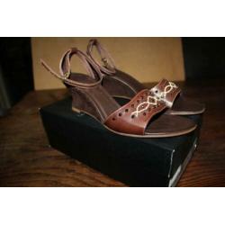 Lea Foscati vlot leren sandalen mt 40 SUPERKOOPJE