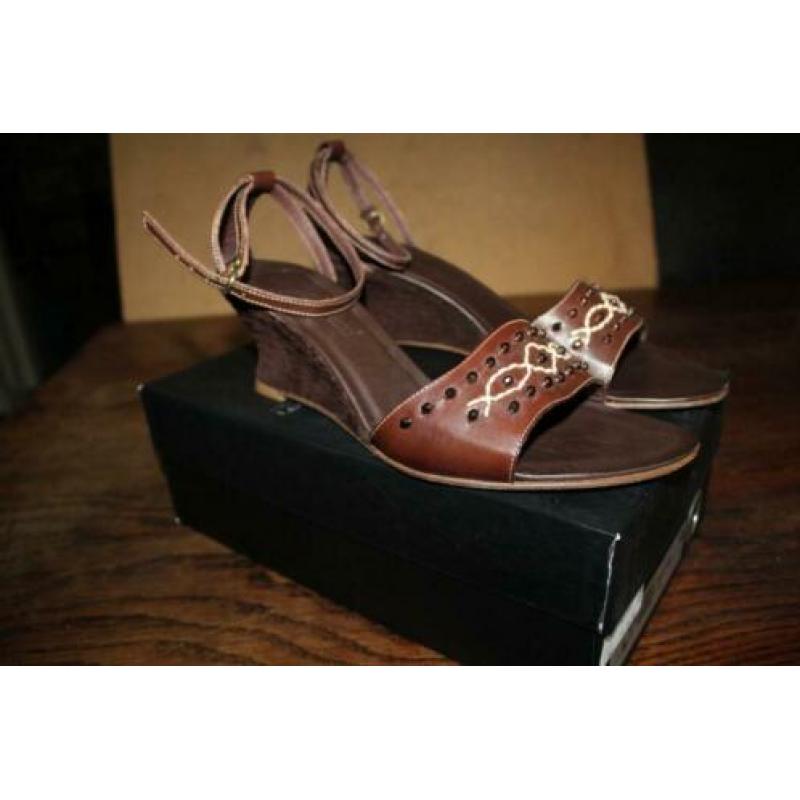 Lea Foscati vlot leren sandalen mt 40 SUPERKOOPJE