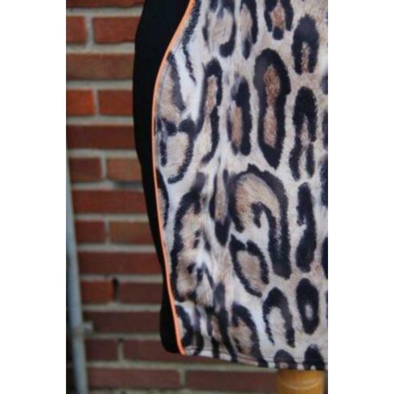 Jurk zwart leopard Jane Norman London mt 14