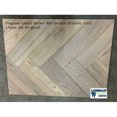 Visgraat Lamel Parket Wit Geolied Rustiek 3301 Apeldoorn
