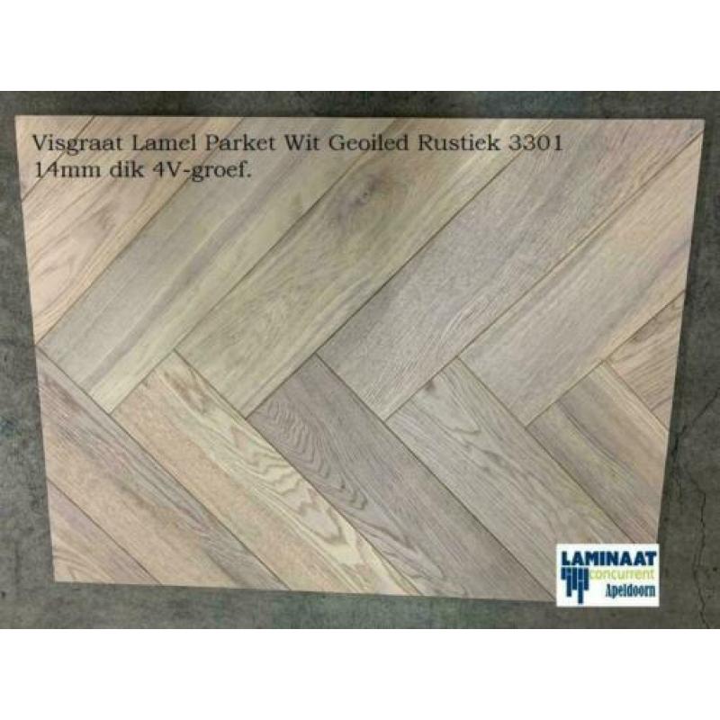 Visgraat Lamel Parket Wit Geolied Rustiek 3301 Apeldoorn