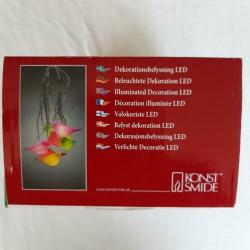 Snoerverlichting- 8 lamps LED multicolor vogels, Konstsmide