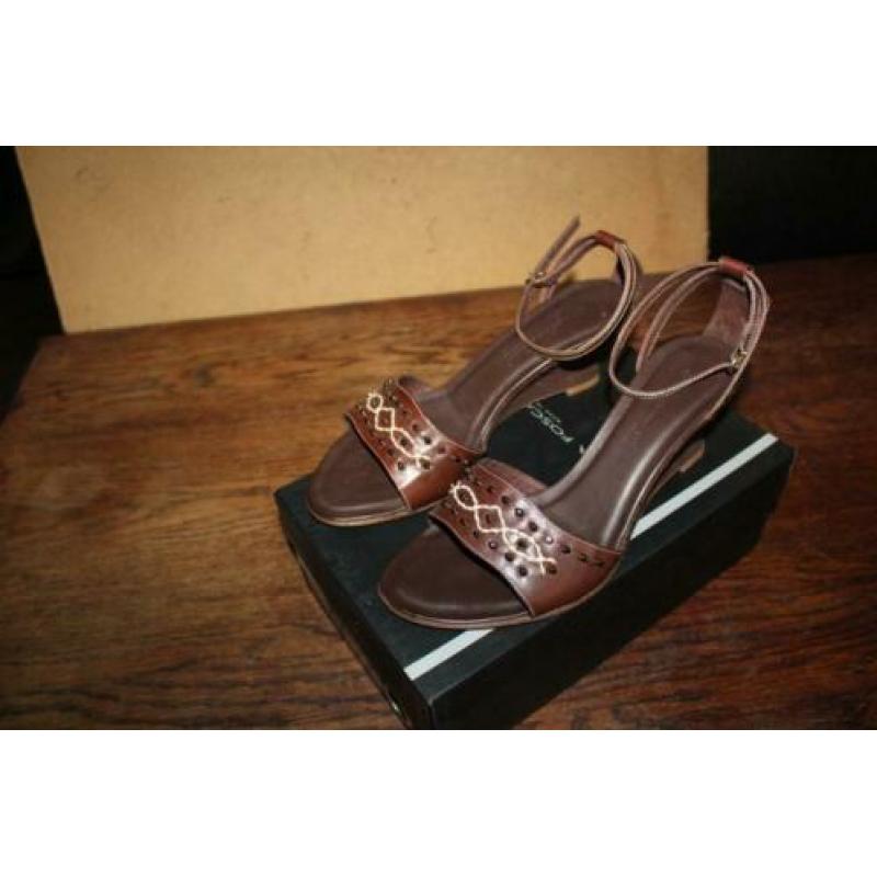 Lea Foscati vlot leren sandalen mt 40 SUPERKOOPJE