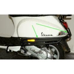 Vespa S LX LXV sierbeugelset zijscherm matzwart NIEUW