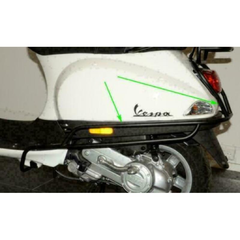 Vespa S LX LXV sierbeugelset zijscherm matzwart NIEUW