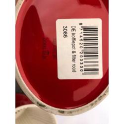 DE Koffiepot & filter Rood