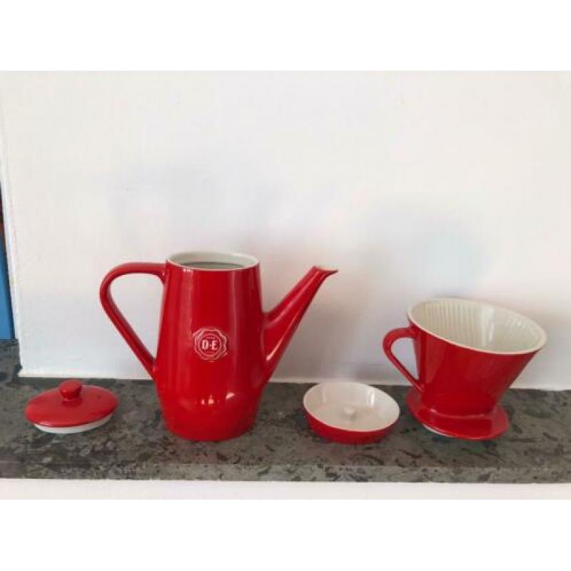 DE Koffiepot & filter Rood