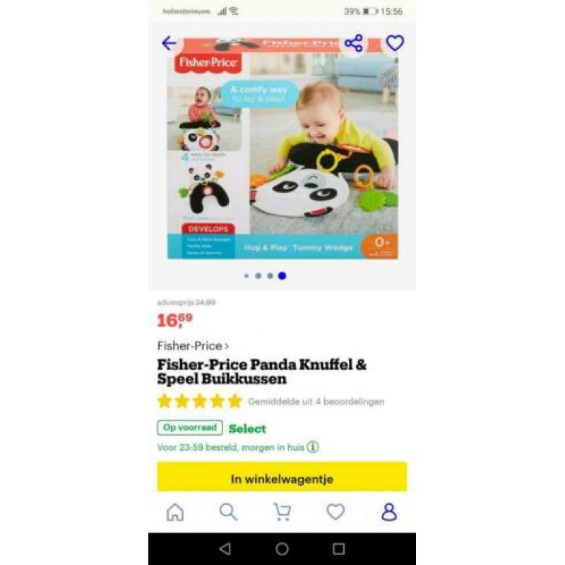 Fisher price lay and sit kussen.