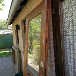 Hardhouten Merbau voordeur HR++ glas en brievenbus