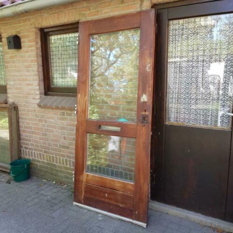 Hardhouten Merbau voordeur HR++ glas en brievenbus
