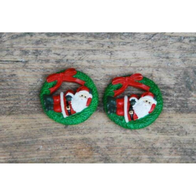Twee magneetjes met kerstman