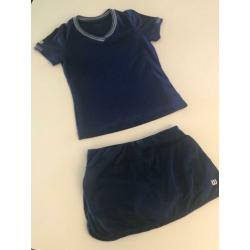 Tennis kleding meisje maat 140 Wilson blauw