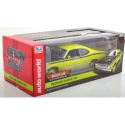 Plymouth Duster 340 1971 Geel / Zwart 1-18 Ertl Autoworld Li