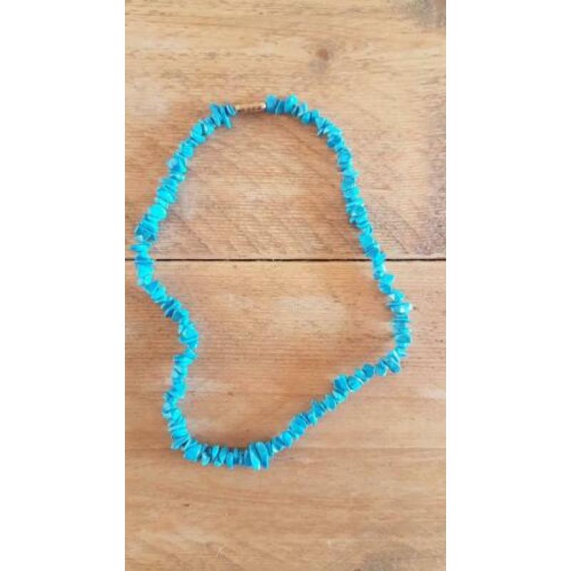 Vintage turqueniet ketting en armband. Romy Boomsma stijl
