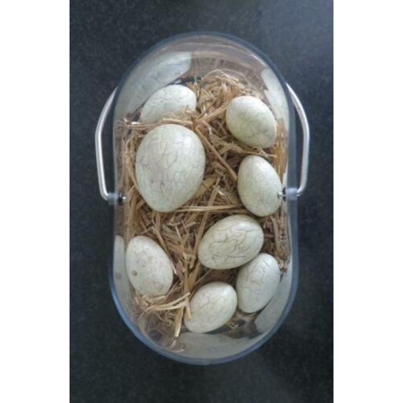 Eiermand Glas met Paaseieren (van Toonbank Melkboer)'