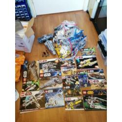 Grote collectie lego star wars poppetjes en sets