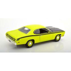 Plymouth Duster 340 1971 Geel / Zwart 1-18 Ertl Autoworld Li