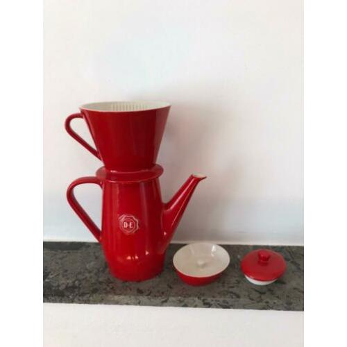 DE Koffiepot & filter Rood