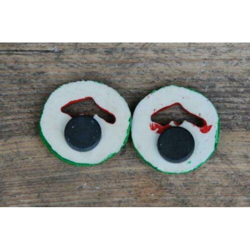 Twee magneetjes met kerstman